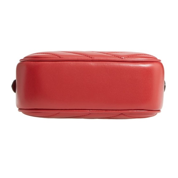 Tory Burch Kira Small Camera Bag Red NWT Gold Chain Link Strap - Picture 7 of 14